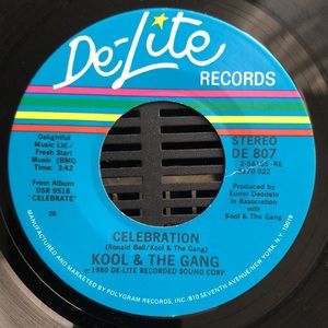 ***Free*** Kool & The Gang Celebration/Morning Star Vinyl 45 Record '80